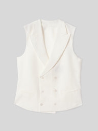 Classic off-white dress vest