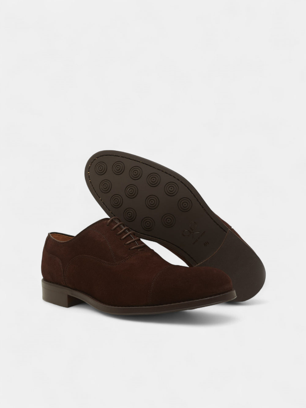 Classic brown suede lace-up shoe