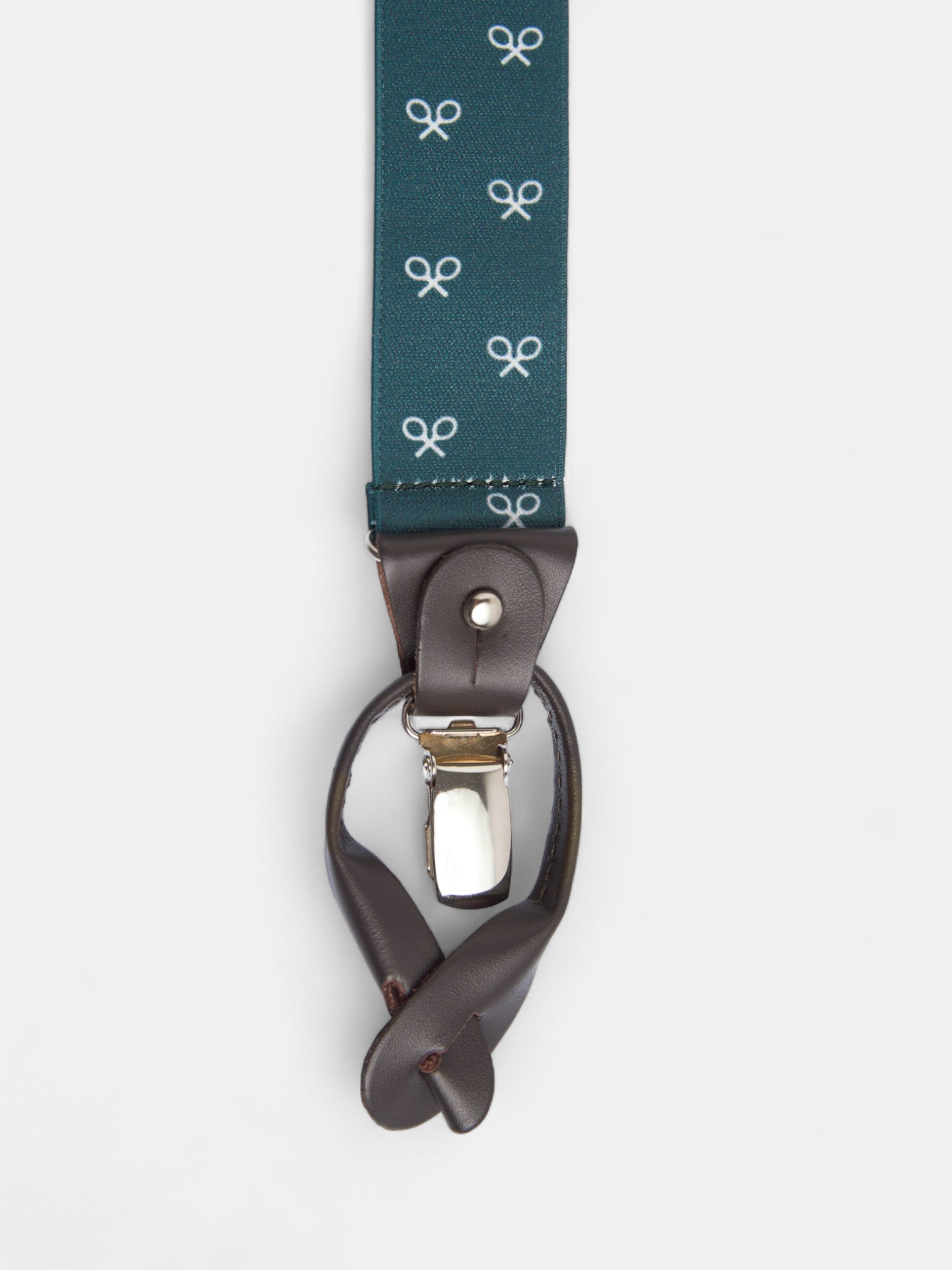Tirante silbon verde raqueta blanca