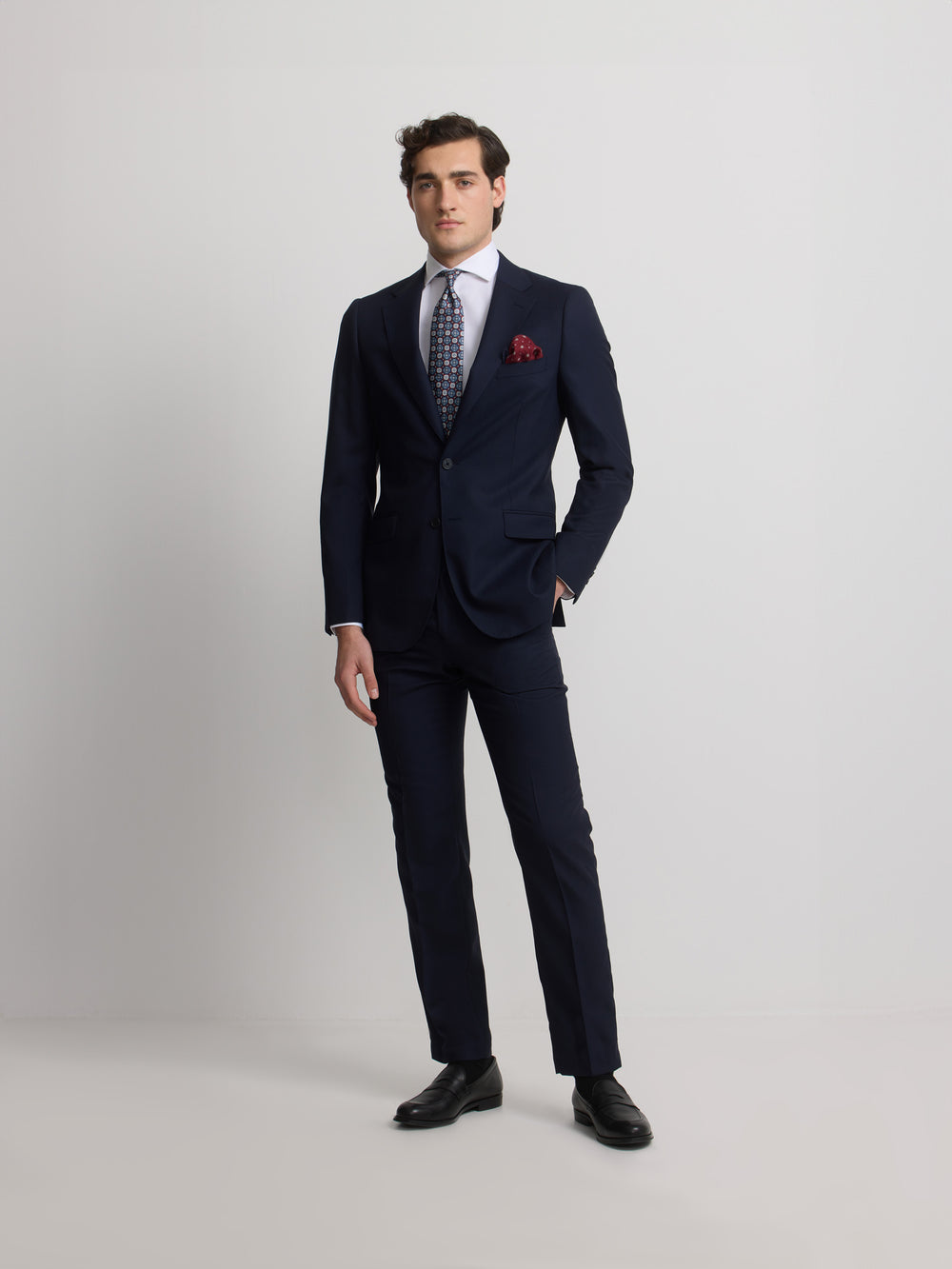 Americana traje natural stretch azul claro