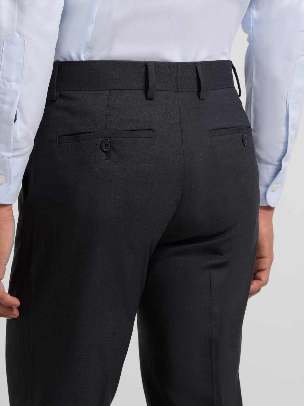 Pantalon traje natural stretch gris