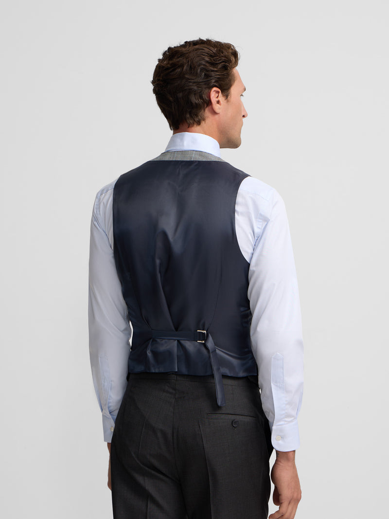 Gilet chaque tailoring prince de Galles gris