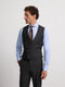 Chaleco vestir stretch cuello redondo gris