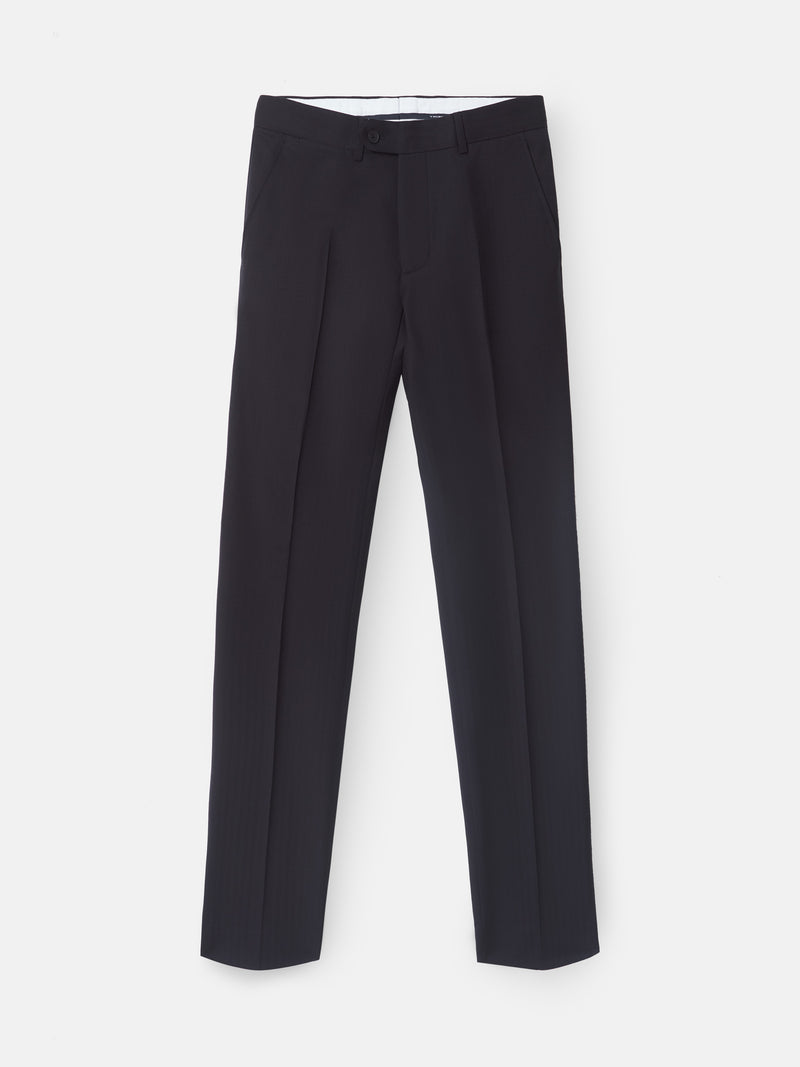 Pantalon traje clasico espiga azul marino