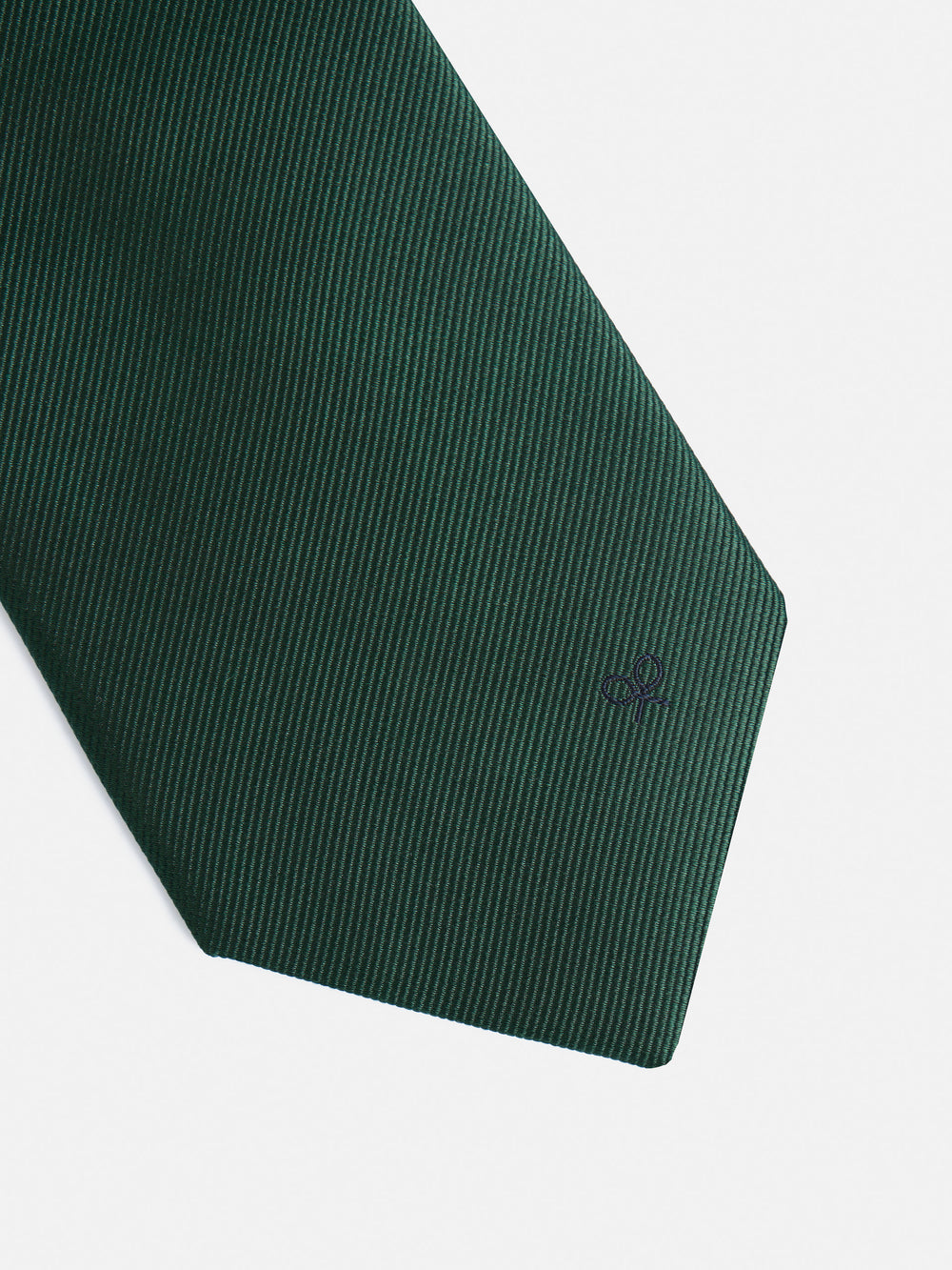 Silbon plain green tie