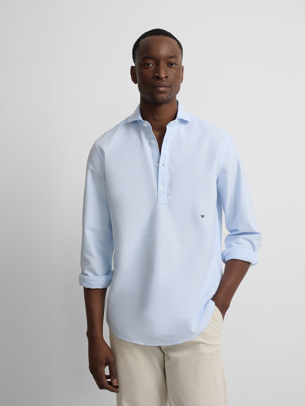 Light blue oxford sport polo