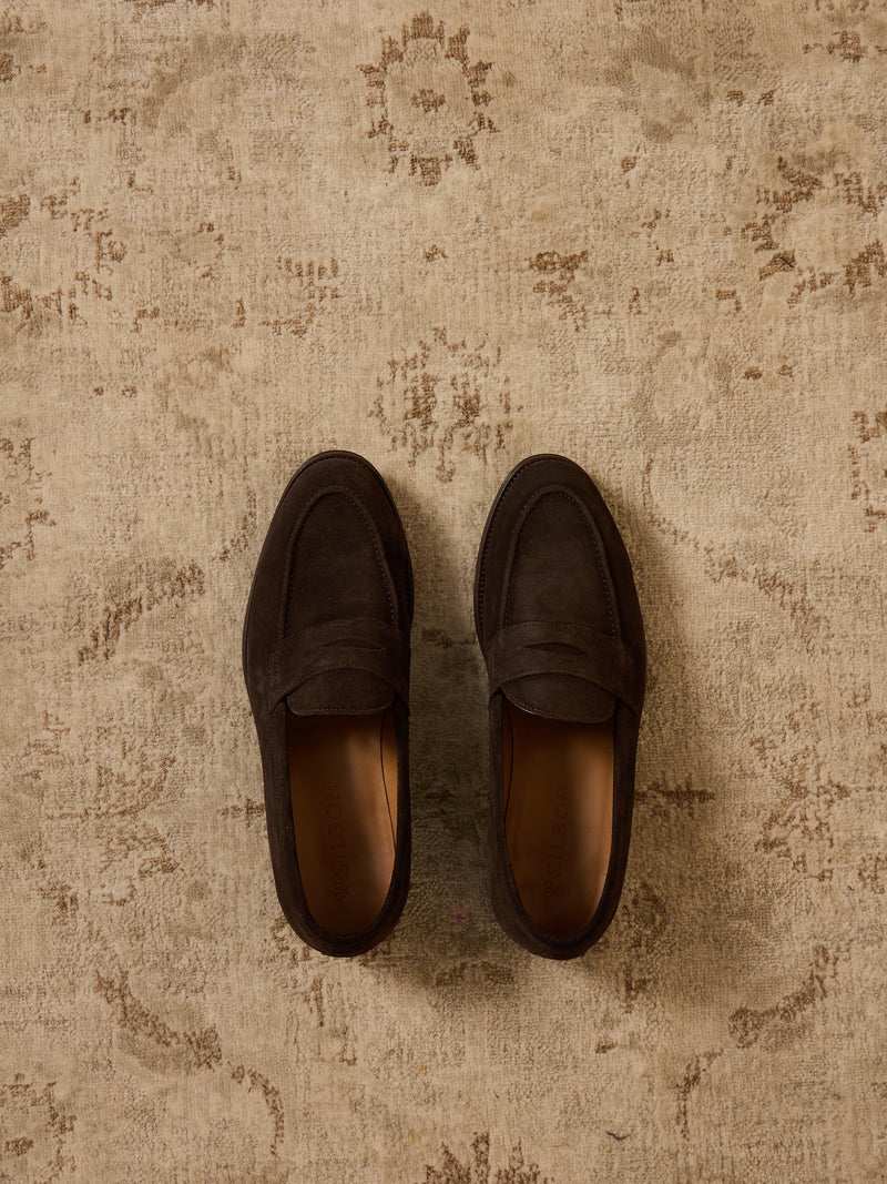 Zapato penny ante marron