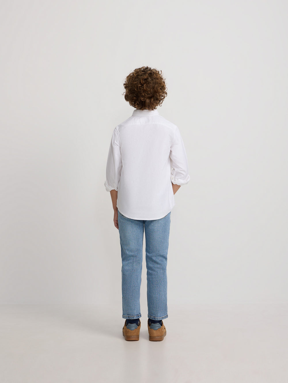 Polo sport classique enfant oxford blanc