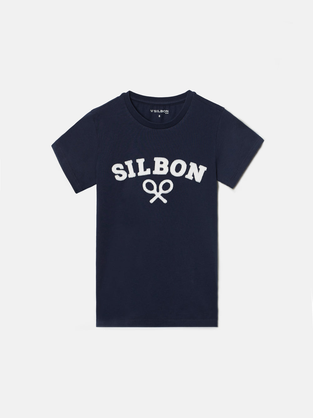 Camiseta kids raqueta media azul marino