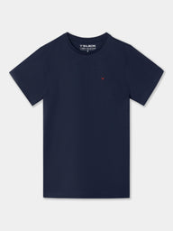 Camiseta silbon minilogo azul marino