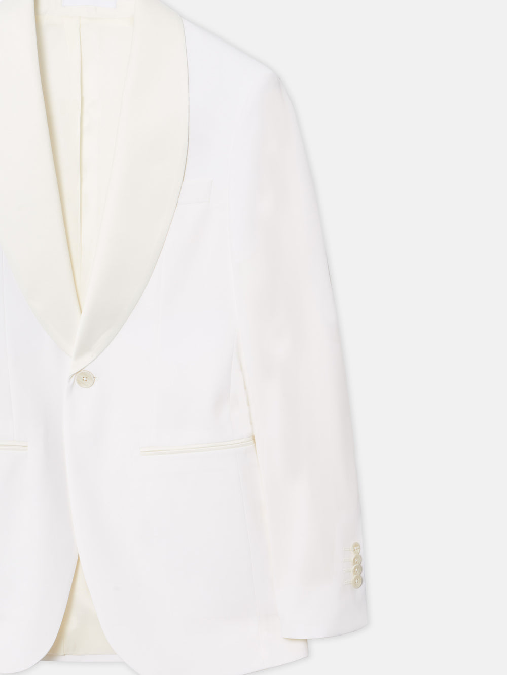 Americana esmoquin silbon blanco
