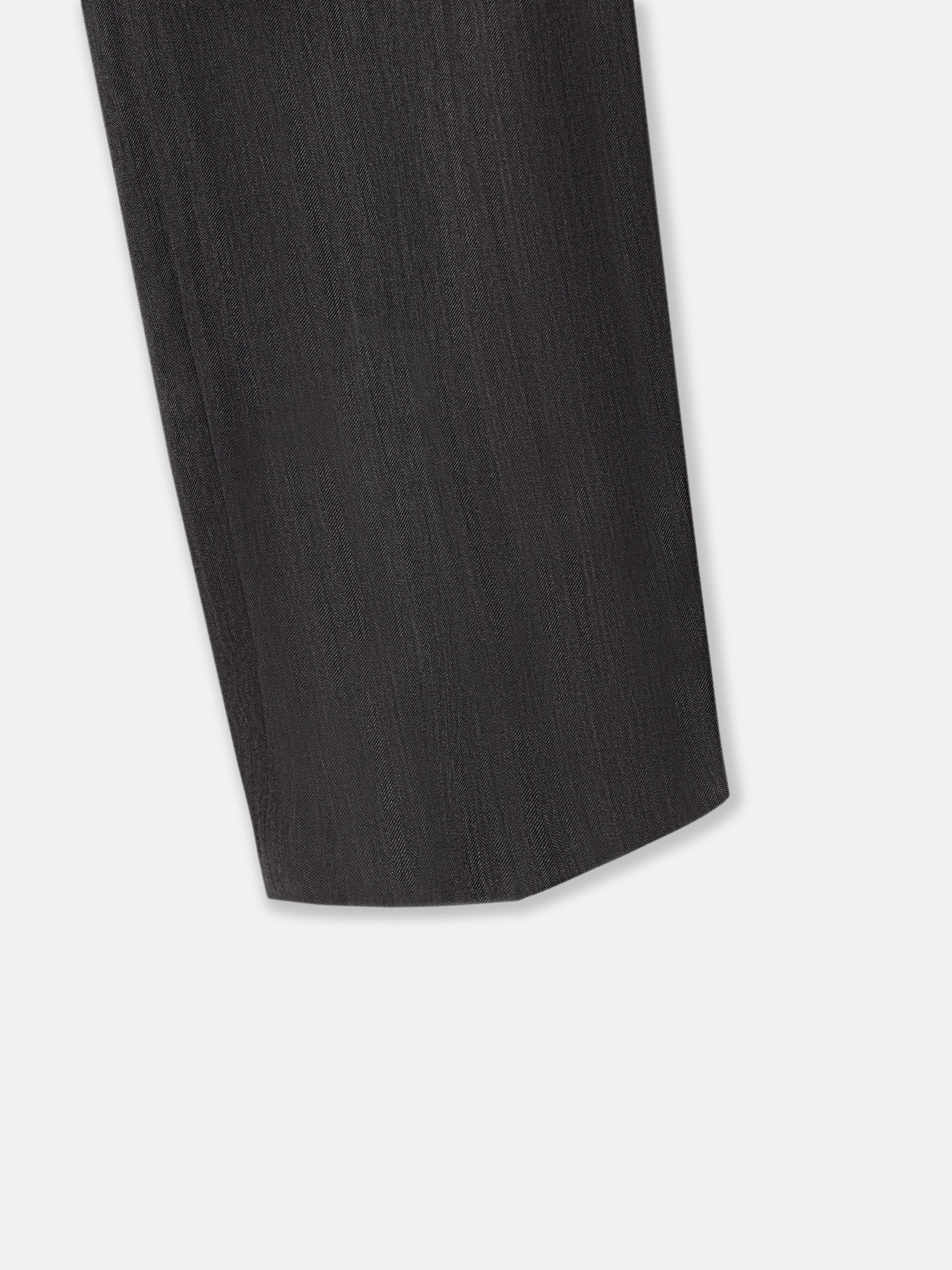 Classic gray herringbone suit trousers