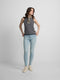 Calças de mulher slim fit ganga clara