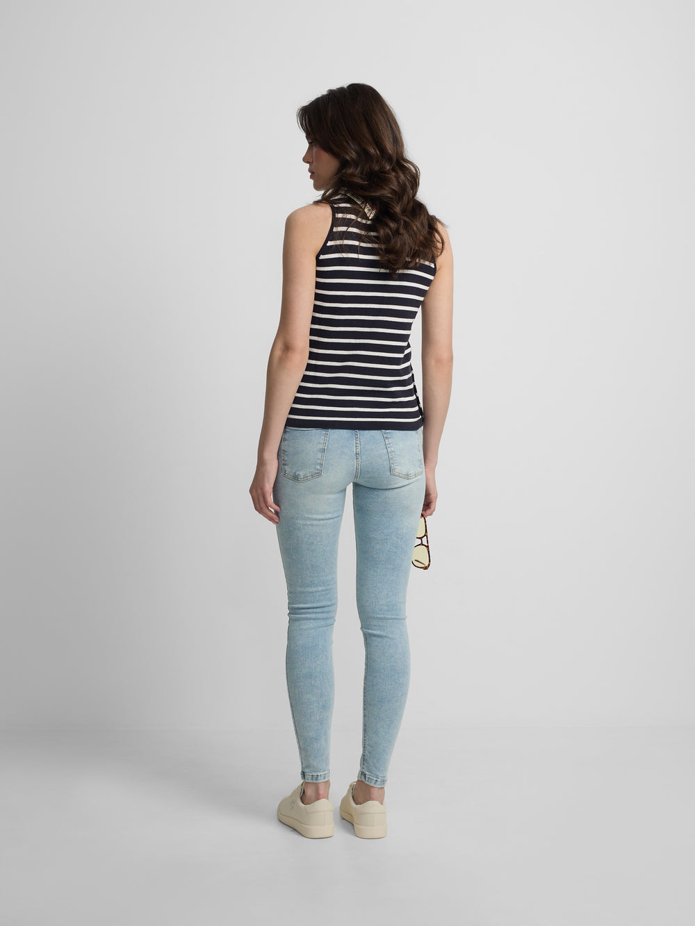 Pantalon woman slim fit denim claro