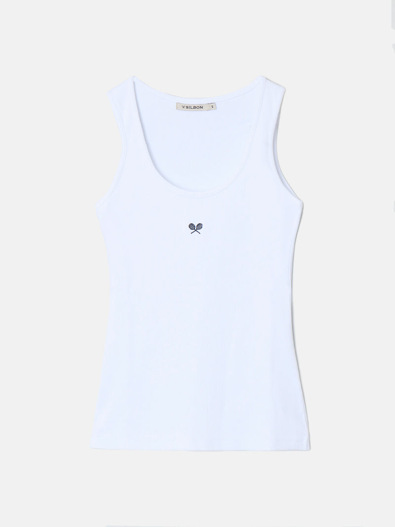 Camiseta woman tank blanca 