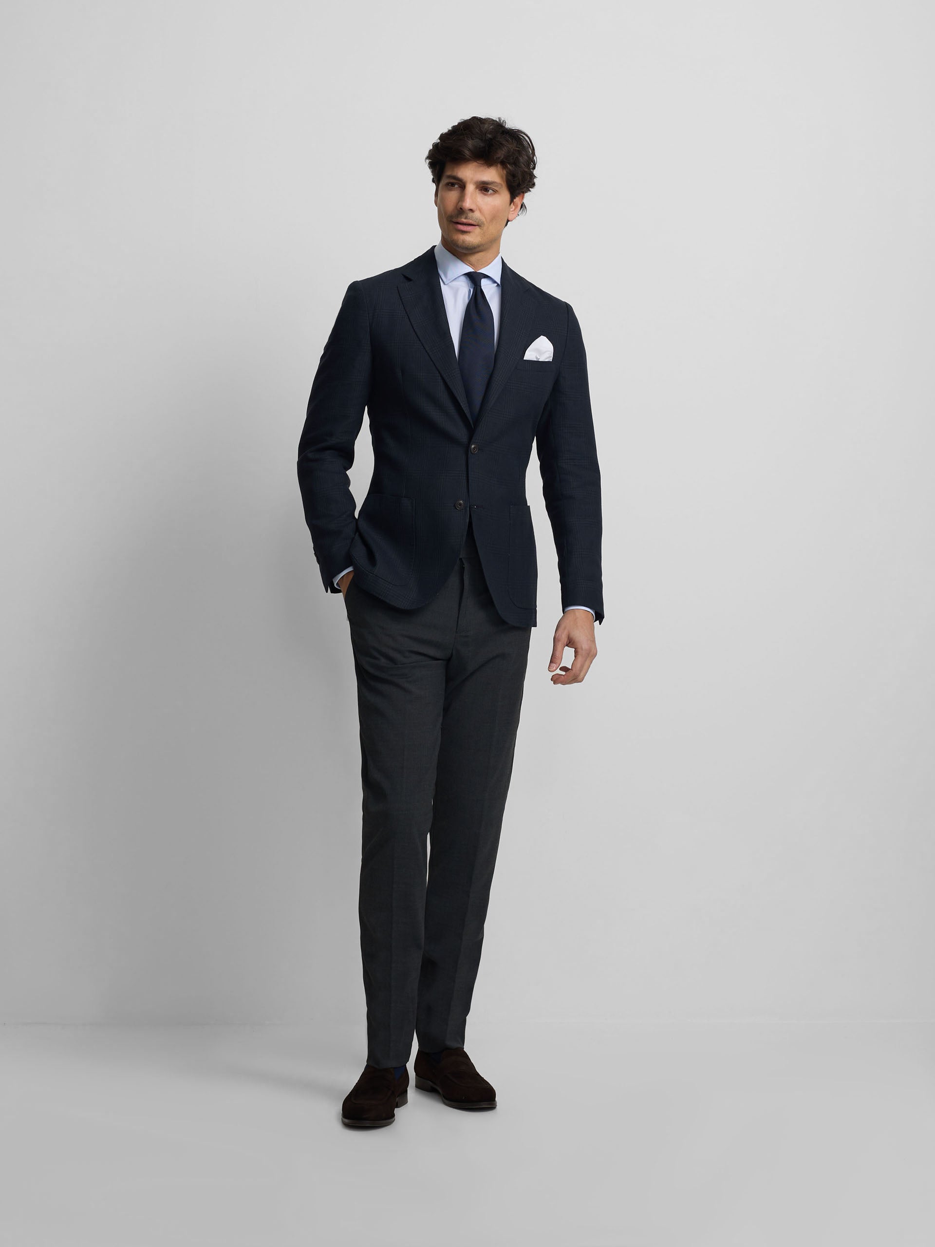 Veste prince de Galles bleu marine