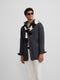 Parka casual azul marino