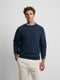 Sweat-shirt raquette en relief ton marine