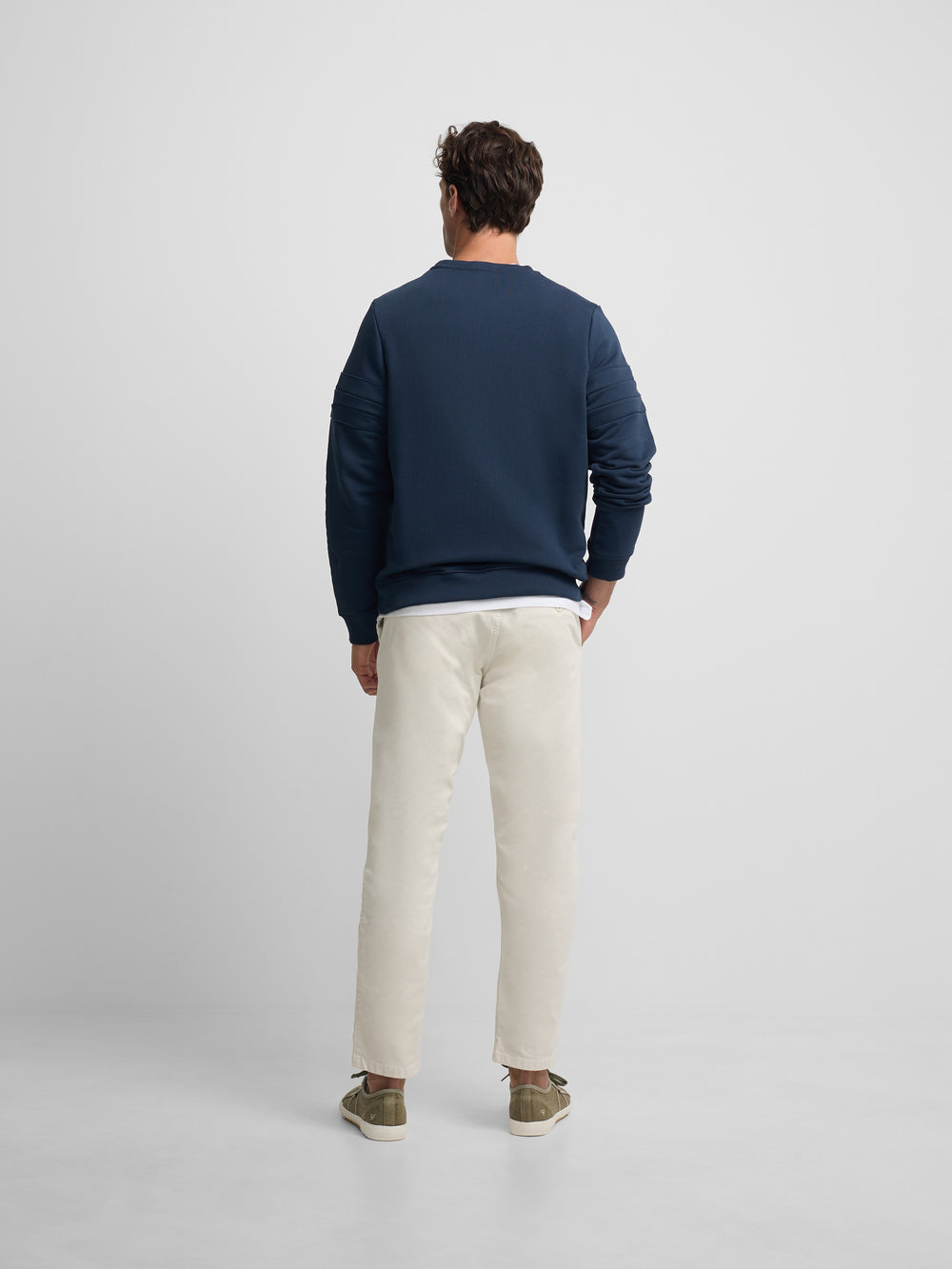 Navy tone embossed racket sweatshirt