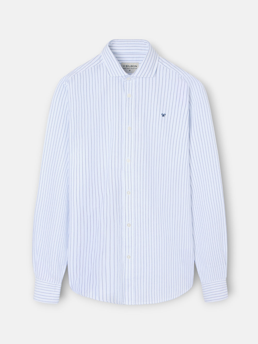 Camisa sport oxford blanca raya fina navy