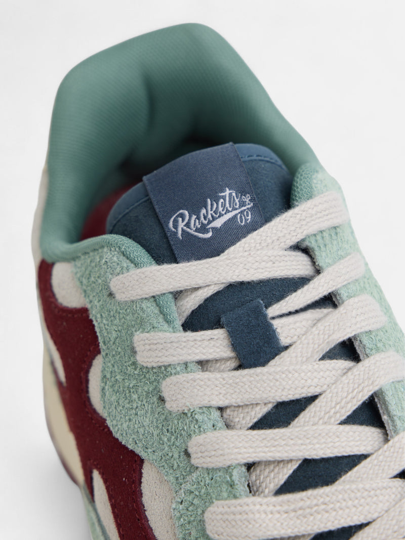 Baskets RACKETS09 vert bordeaux