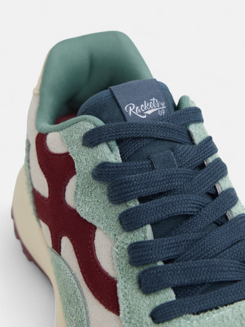 Baskets RACKETS09 vert bordeaux