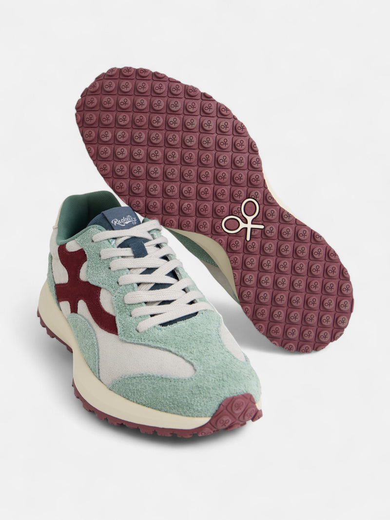 Baskets RACKETS09 vert bordeaux