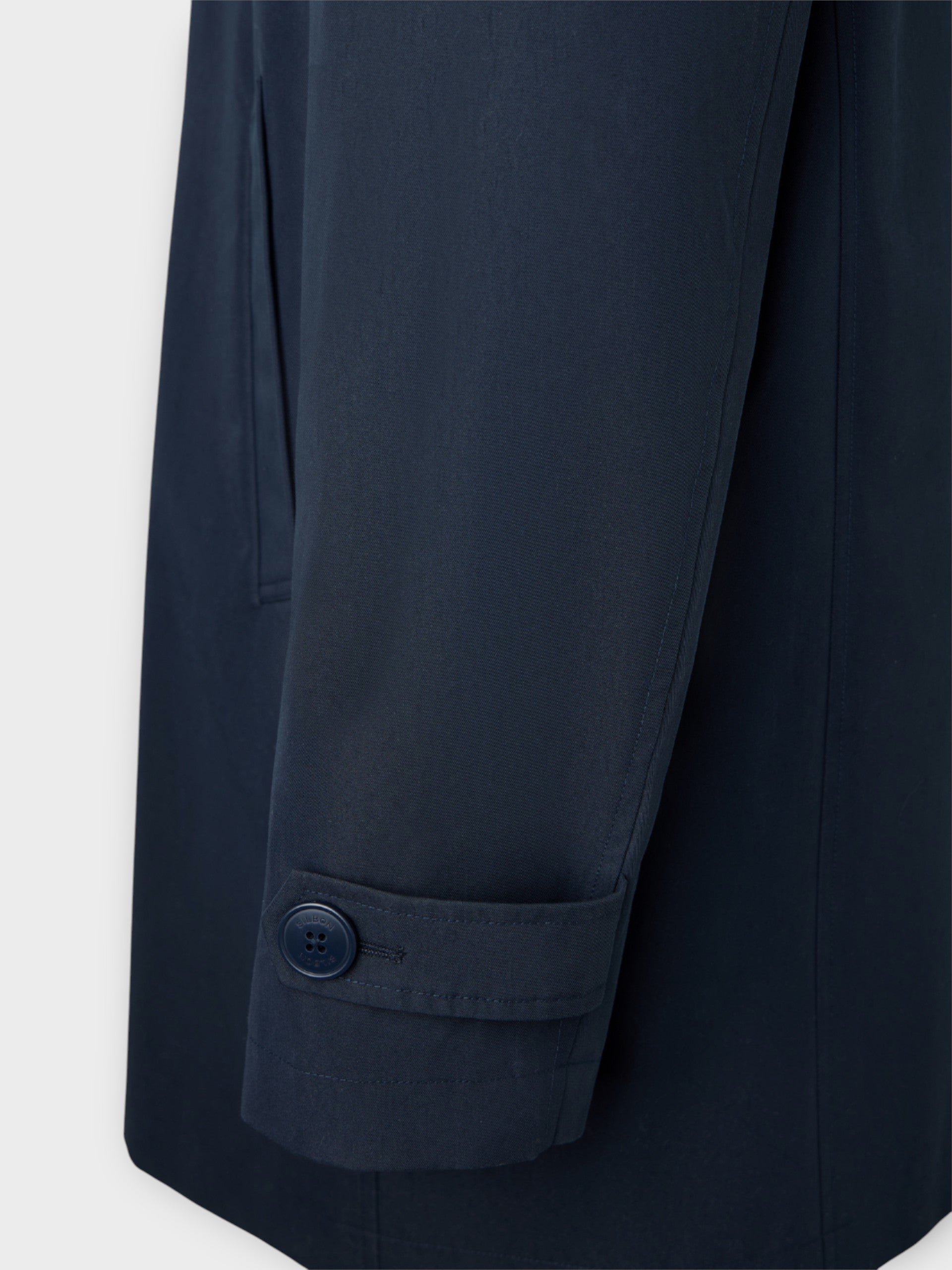 Short navy trench coat