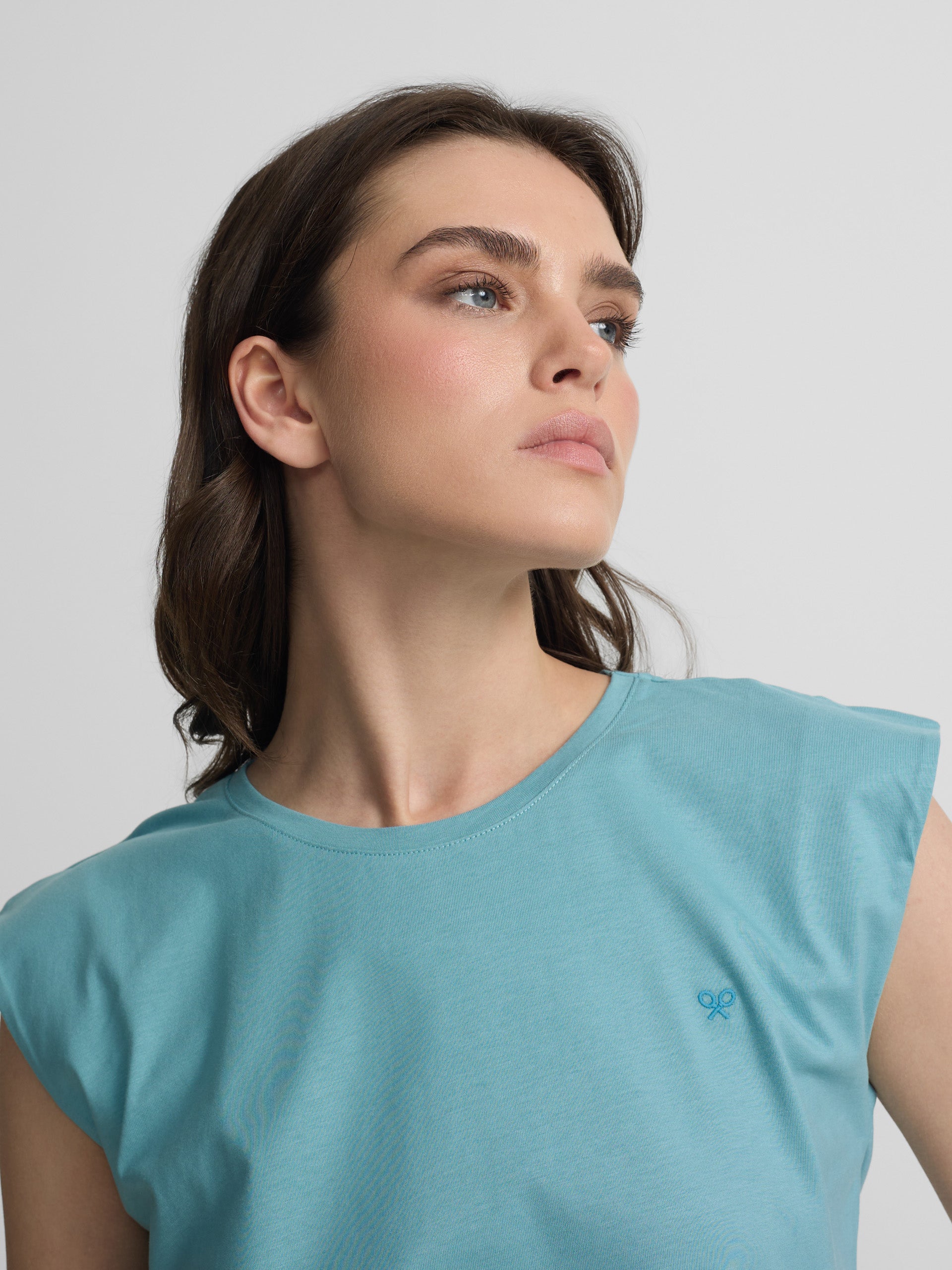 Women's blue sun t-shirt