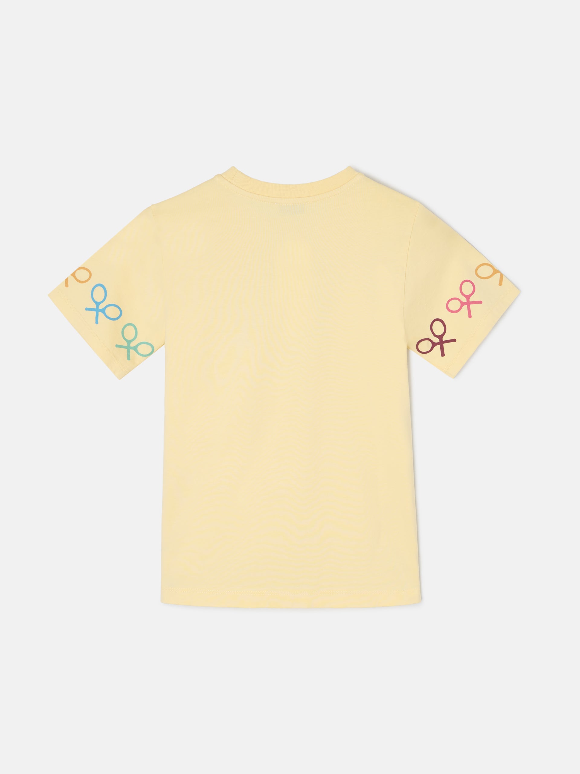 T-shirt menina raquetes multicolor amarelo