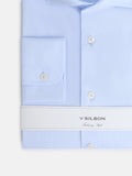 Camisa vestir puño simple celeste clara