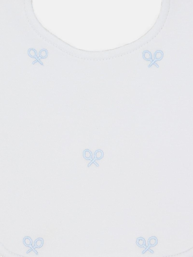 Babete baby miniraquete azul celeste