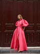 Vestido CaprileXSilbon camisa tafetá vermelho