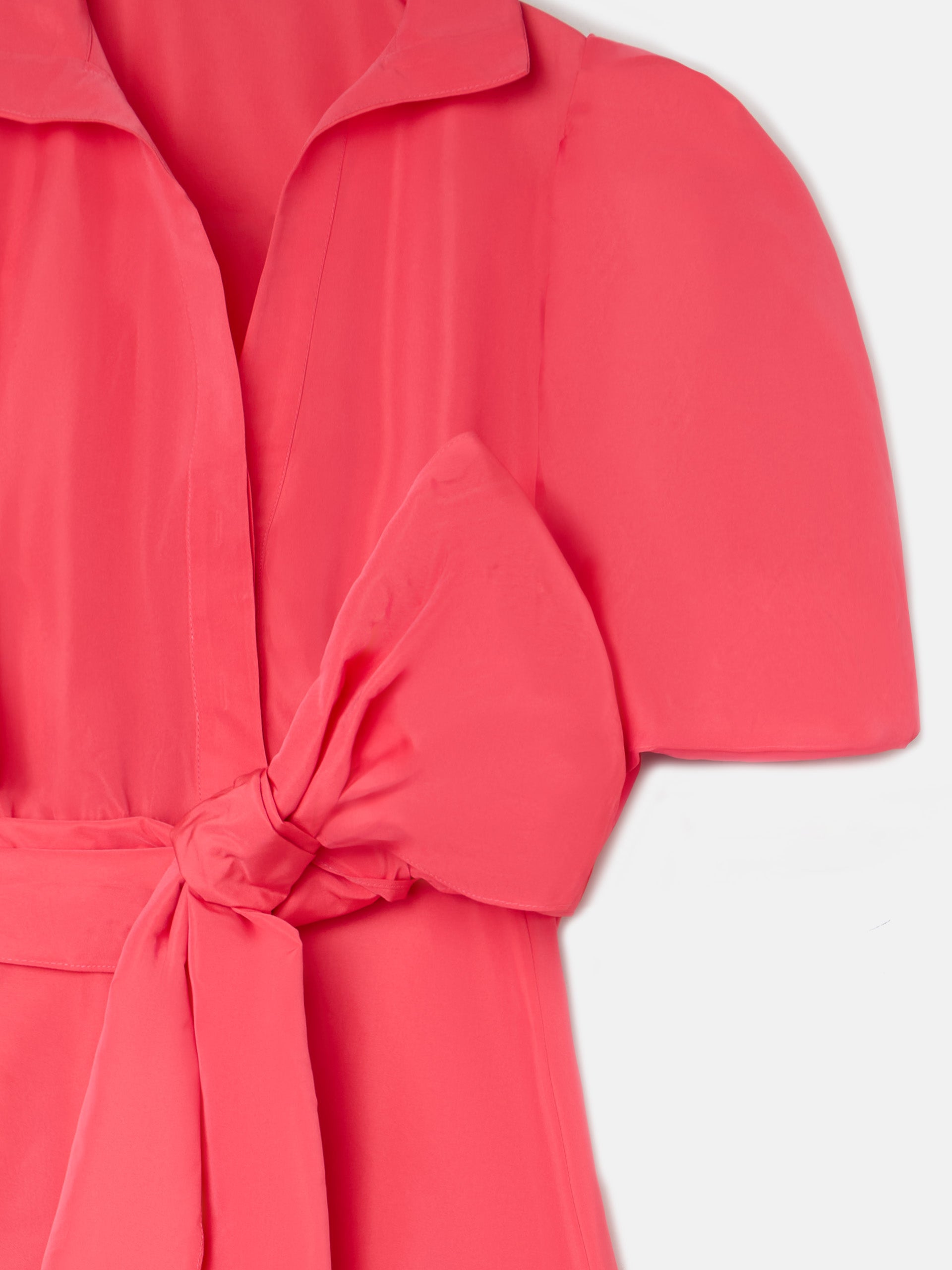 Vestido CaprileXSilbon camisa tafetá vermelho