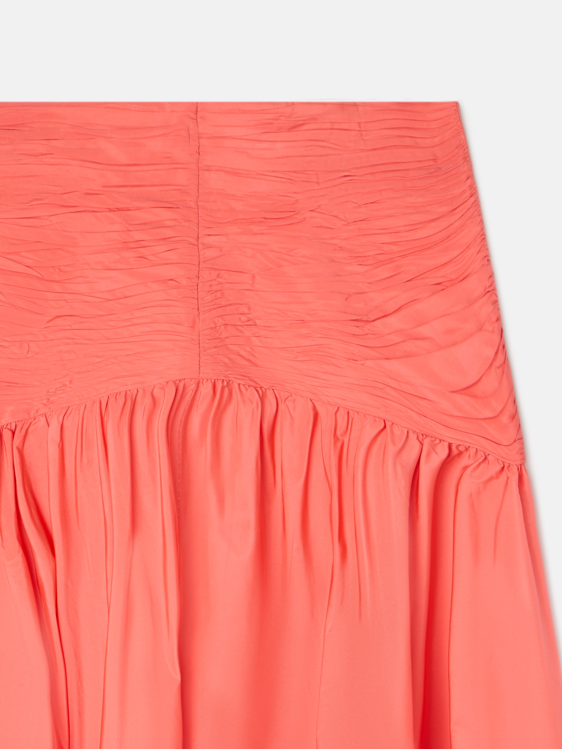 Falda CaprileXSilbon tafeta coral