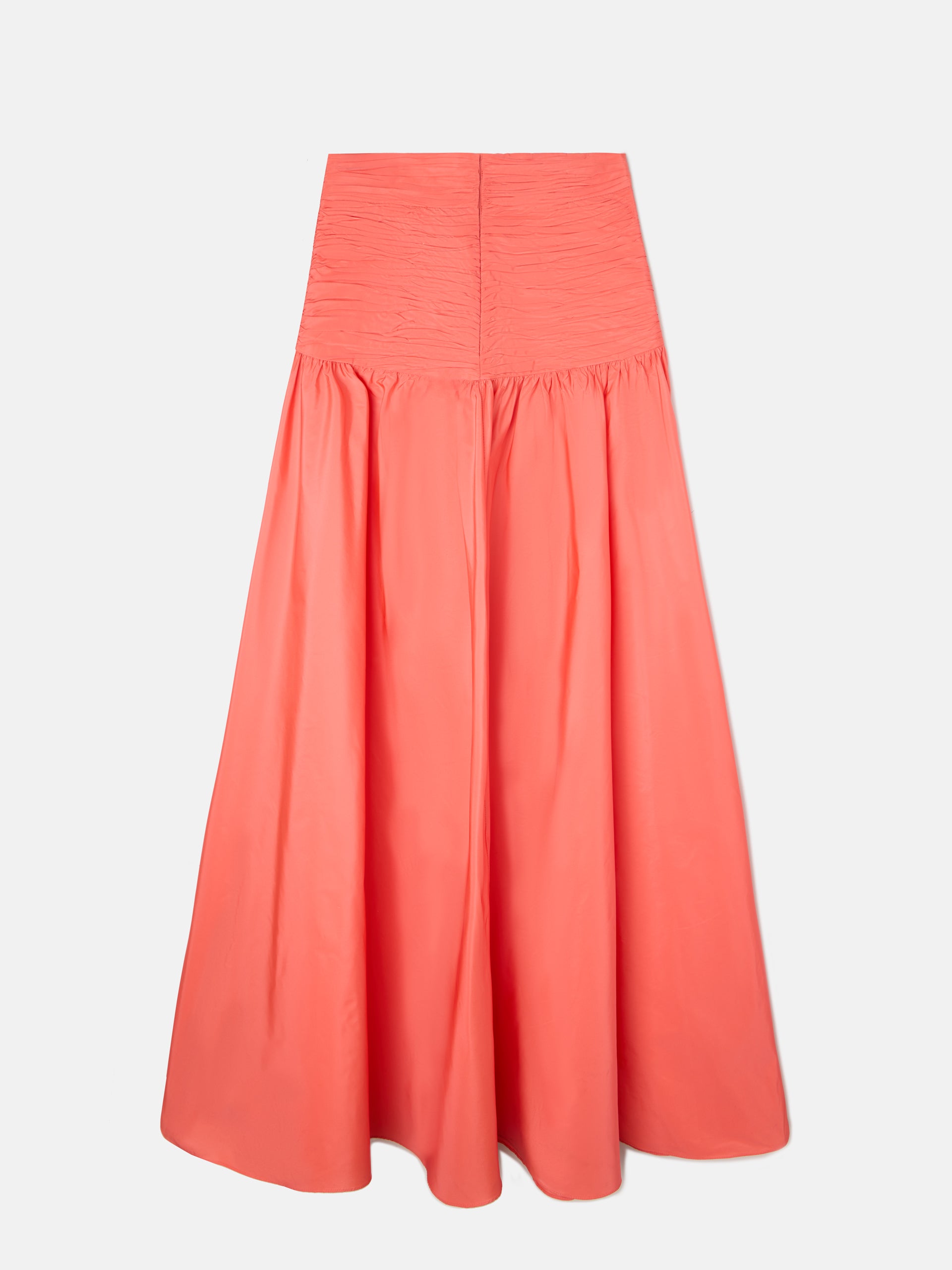 Falda CaprileXSilbon tafeta coral