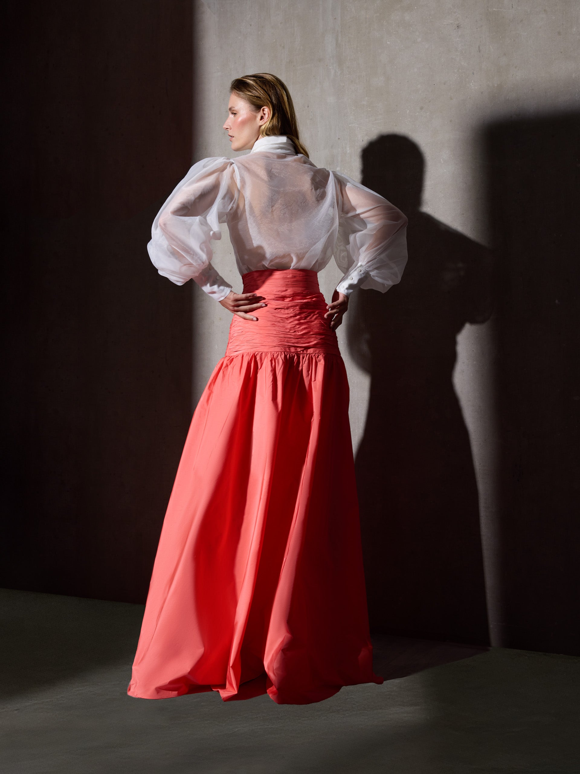 Camisa CaprileXSilbon organza blanca