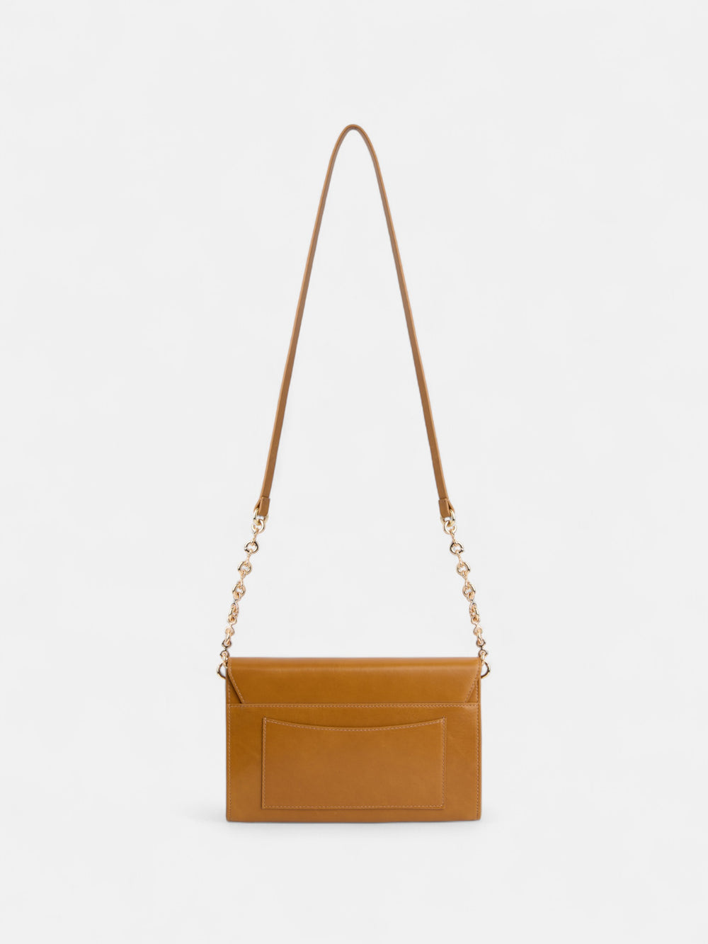 Bolso solapa piel camel