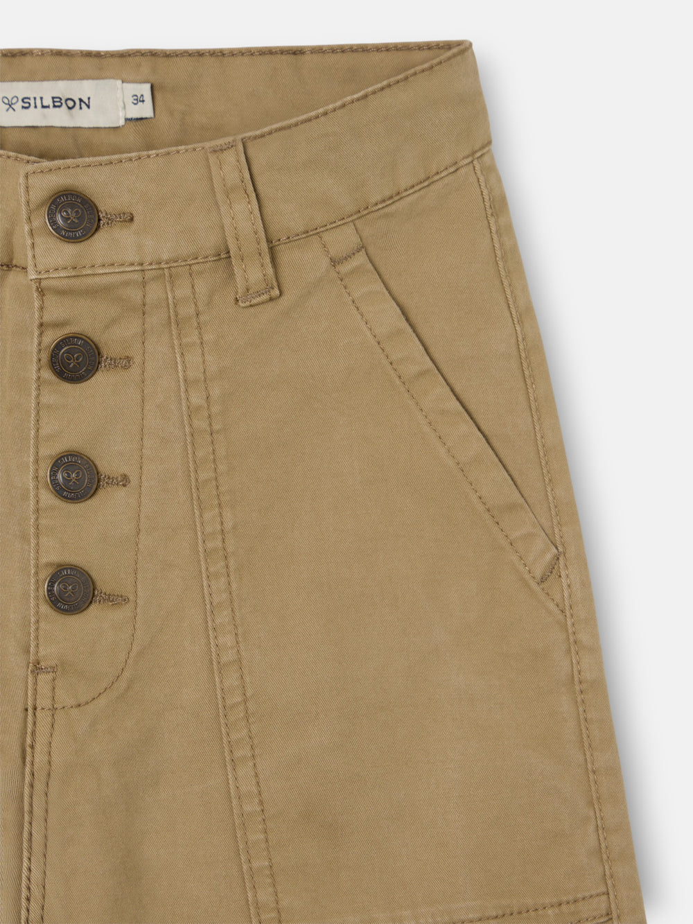 Pantalon cargo beige