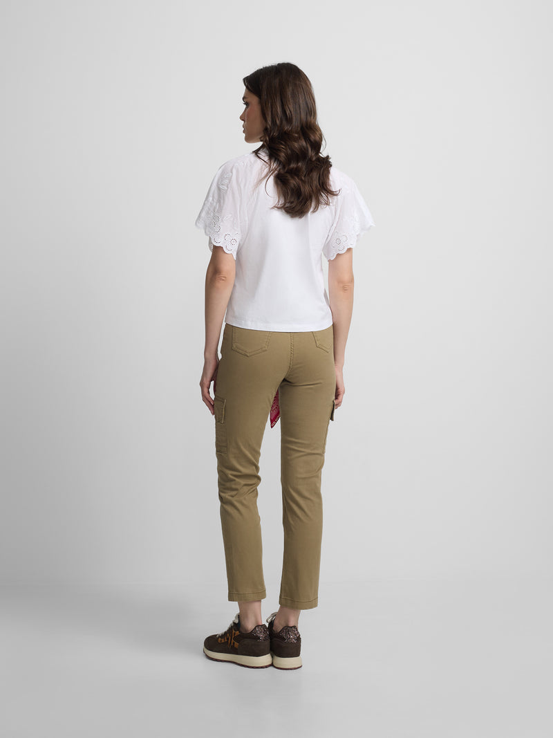 Pantalon cargo beige