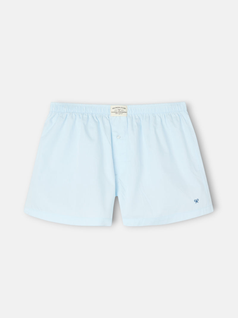 Boxer uni minilogo bleu ciel