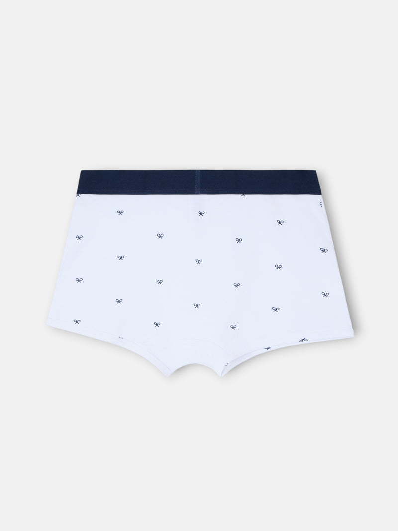 Boxer raquettes blanc