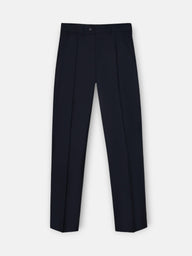 Pantalon de costume croisé stretch bleu marine