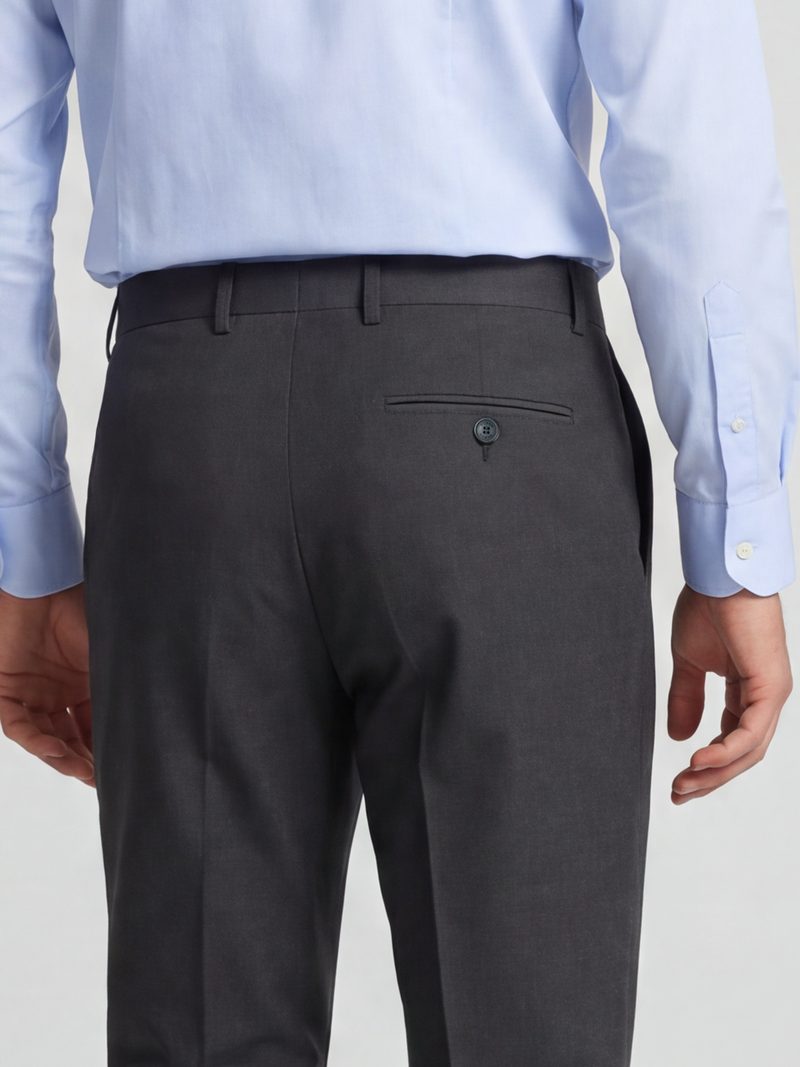 Pantalon de costume croisé stretch gris
