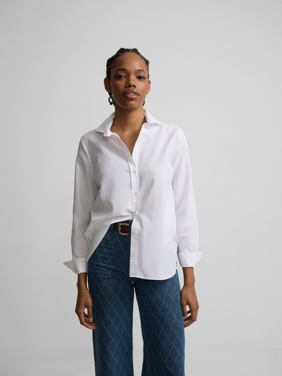 Chemise femme oxford blanc