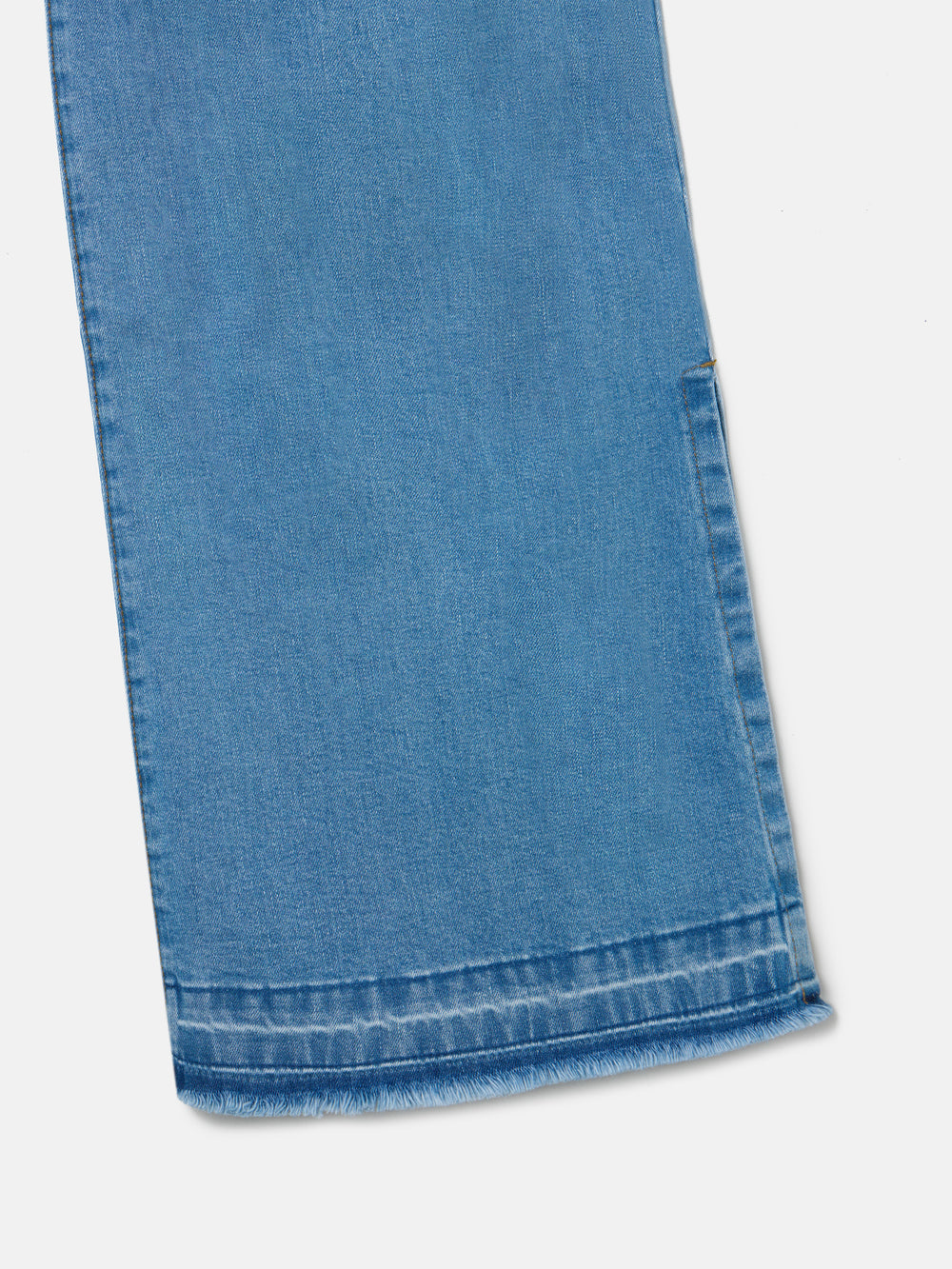 Calças culotte bolsos ganga