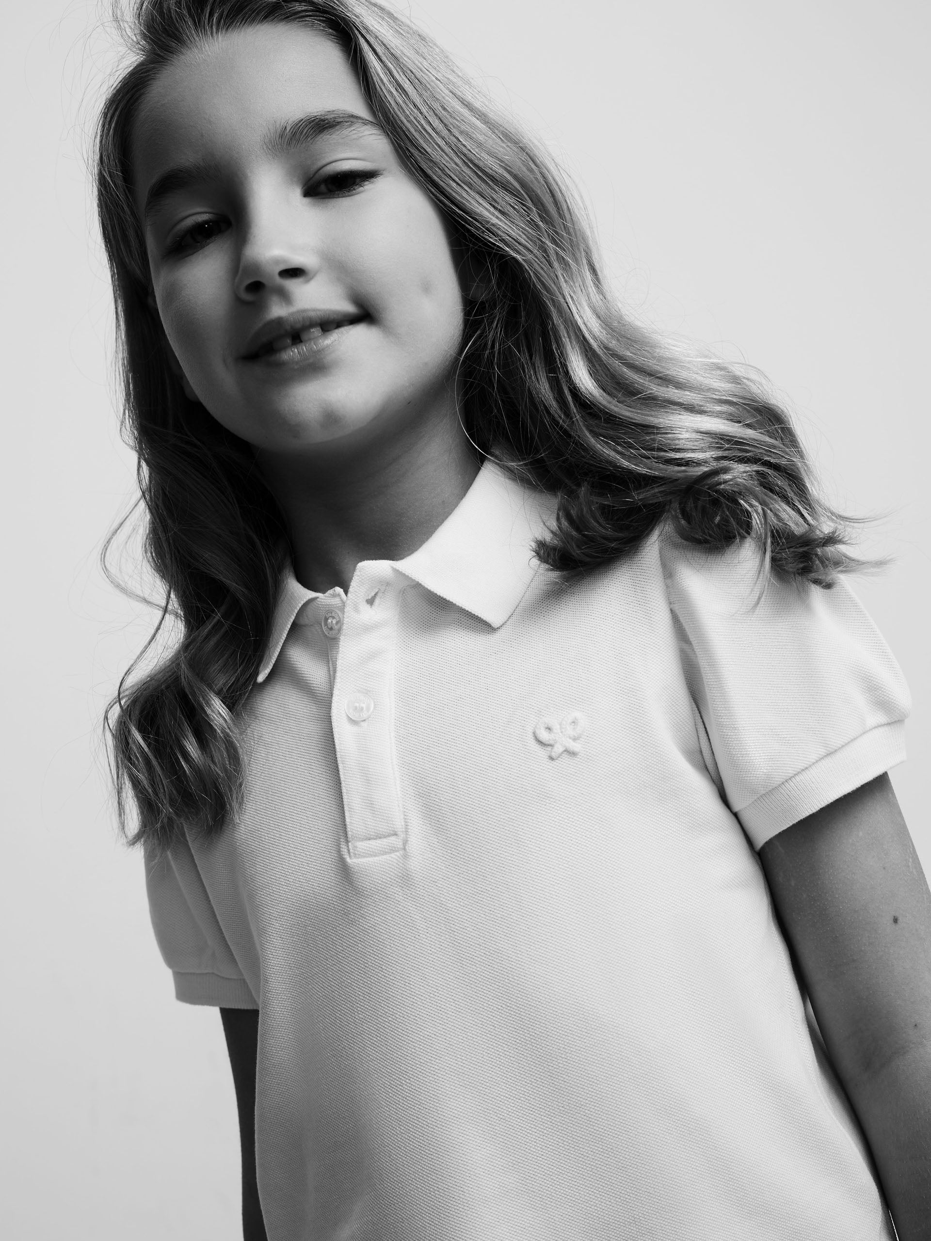 Puff sleeve yellow girl polo