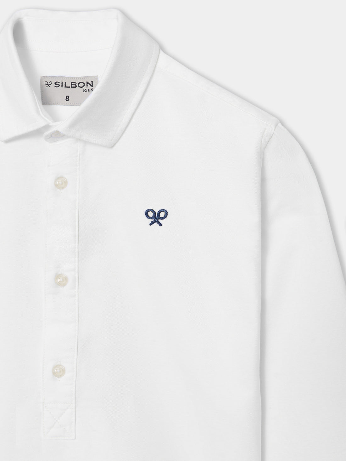 Polo sport classique enfant oxford blanc