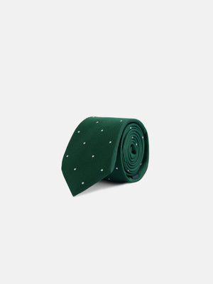 Gravata infantil micropontos verde