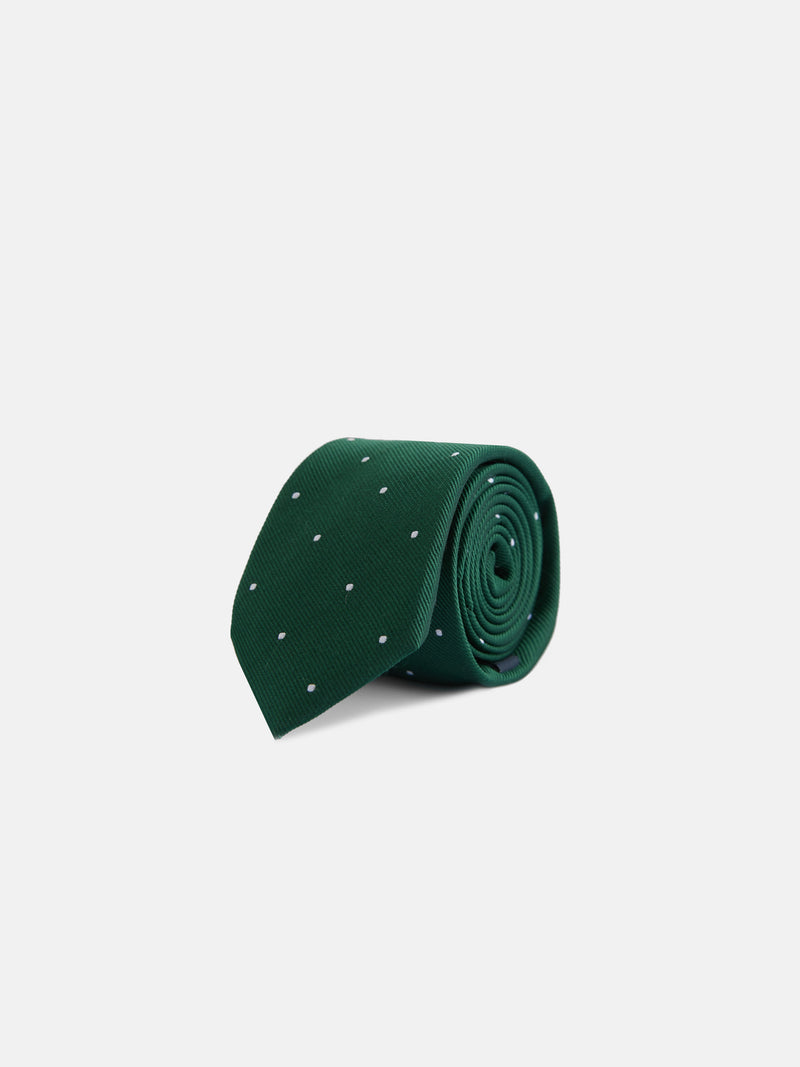 Gravata infantil micropontos verde